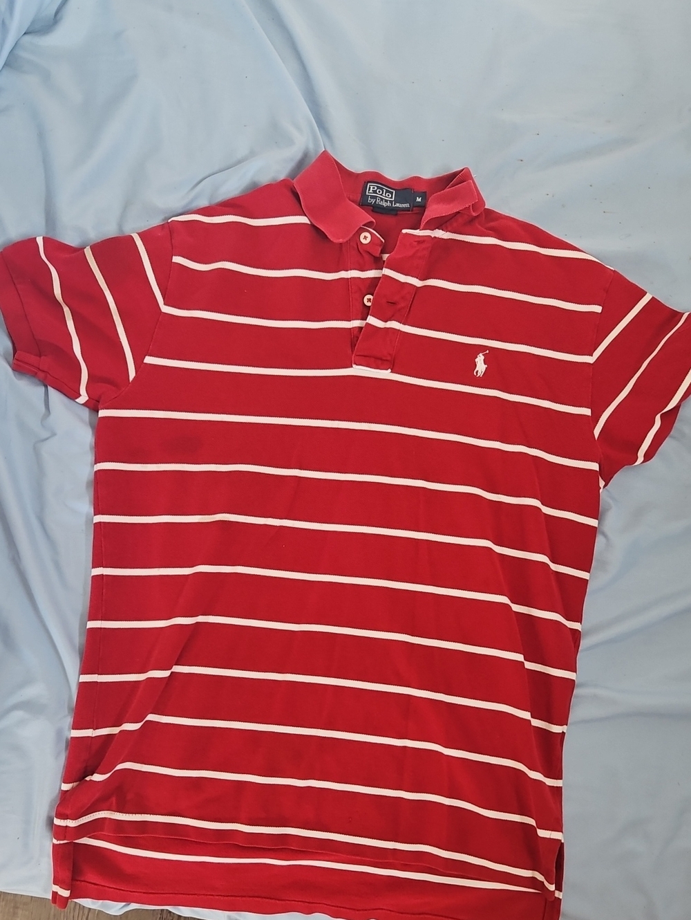 Polo by Ralph Lauren Red & White Striped Short-Sleeve Polo